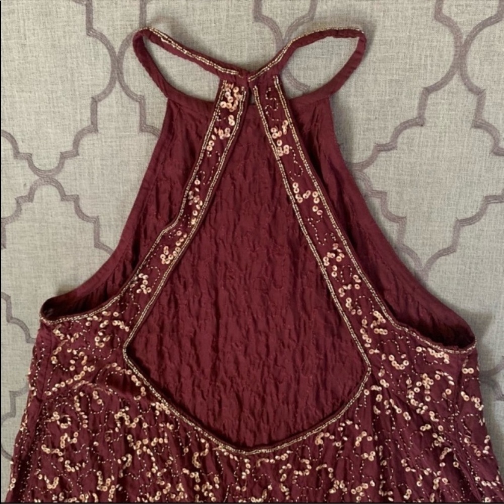STUNNING RARE Free People Sassy Glam! Sequin Open Back Flying High Mini Dress - Picture 5 of 16